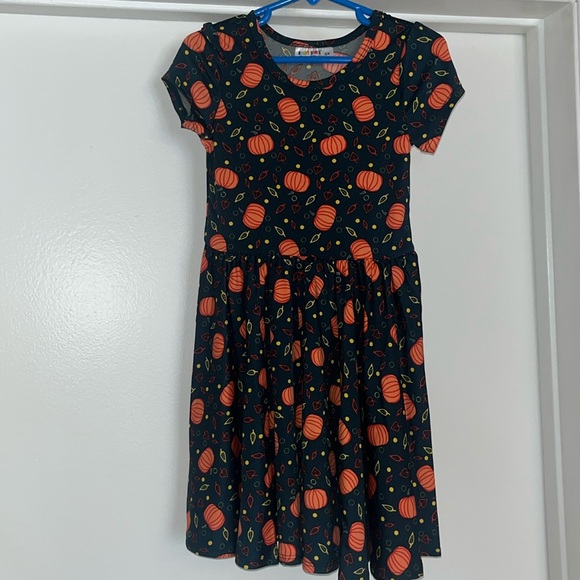 Dot dot smile fall pumpkin skater dress - Picture 1 of 3